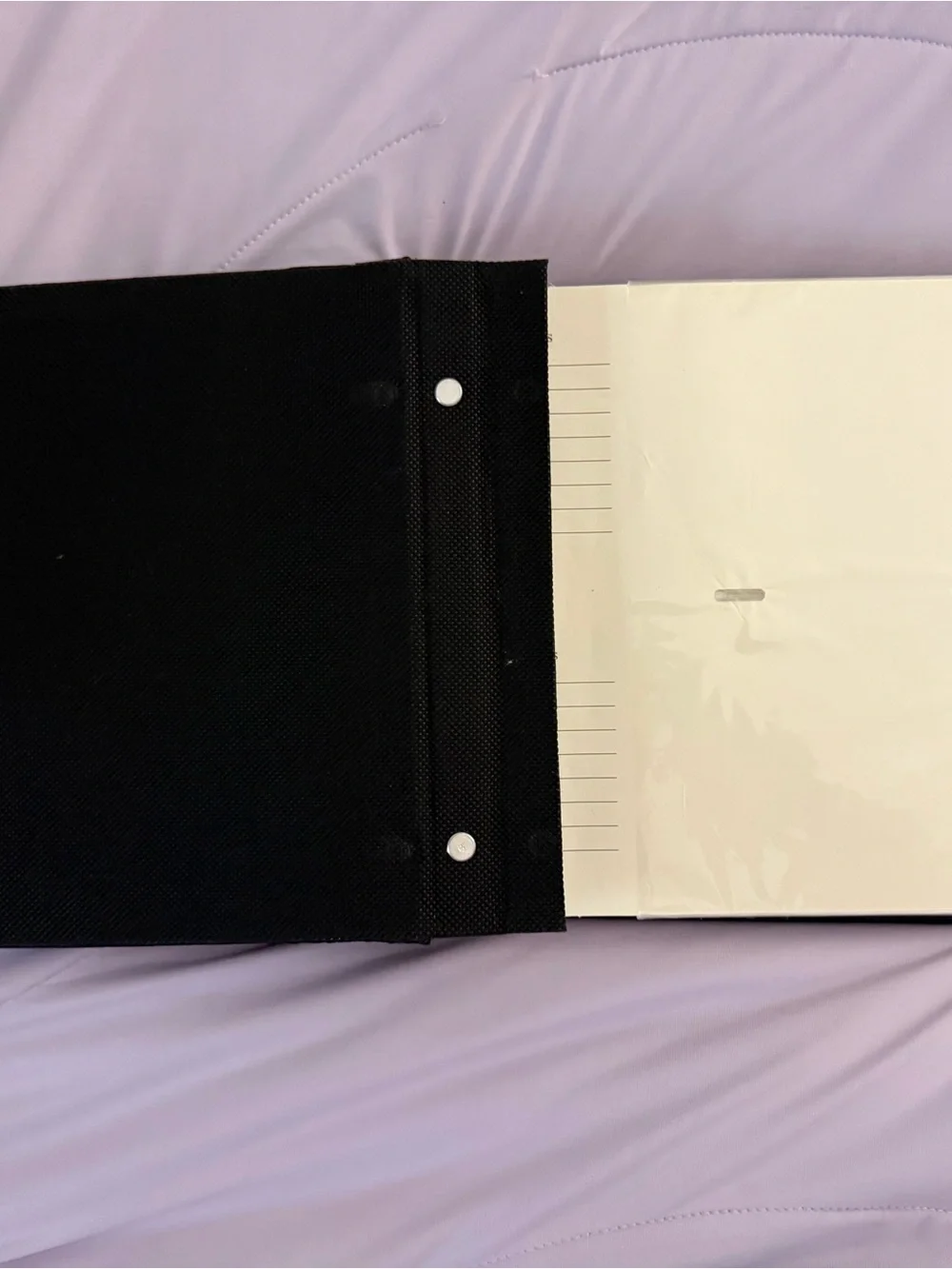 ELSA Black Floral-Embossed Photo Album with Velvet Window
